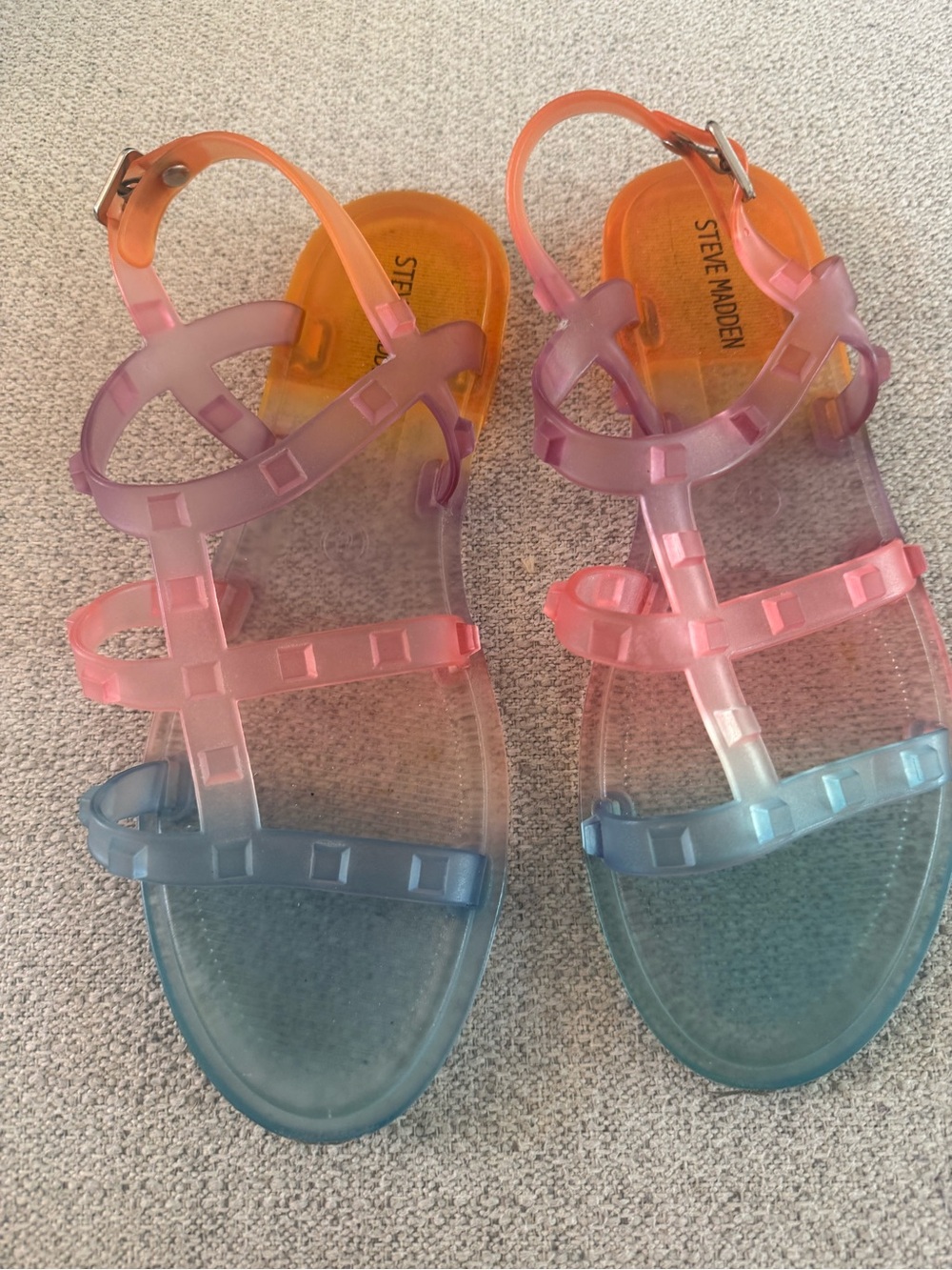 Steve Madden Multicolor Ombre Jelly Gladiator Sandals
